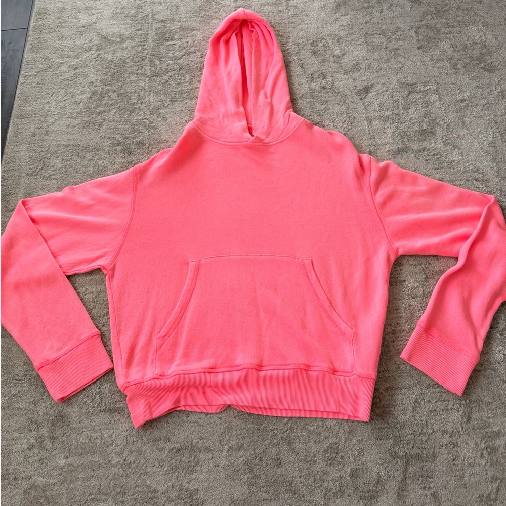 SKIMS Neon Pink Cropped Hoodie - Picture 6 of 7